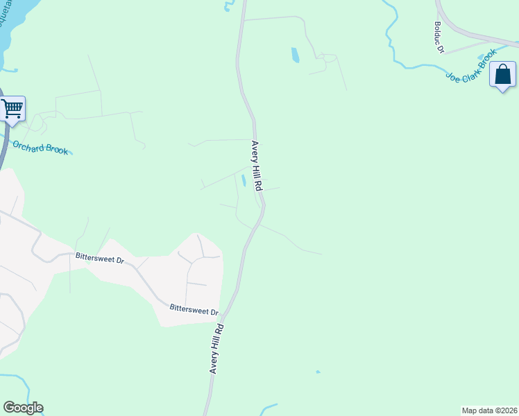 map of restaurants, bars, coffee shops, grocery stores, and more near 1 Naomi Drive Ext in Ledyard