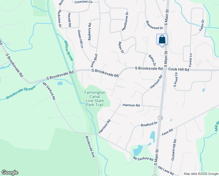 map of restaurants, bars, coffee shops, grocery stores, and more near 81 Fernwood Lane in Cheshire