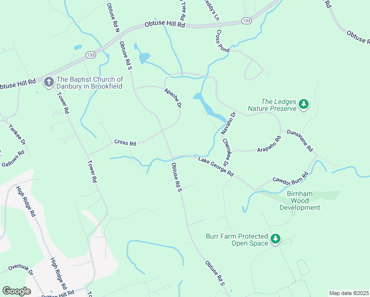 map of restaurants, bars, coffee shops, grocery stores, and more near 64 Lake George Road in Brookfield