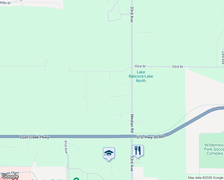 map of restaurants, bars, coffee shops, grocery stores, and more near 3501-3599 50th Street in Columbus