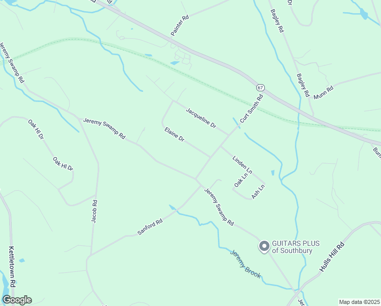 map of restaurants, bars, coffee shops, grocery stores, and more near 36 Elaine Drive in Southbury