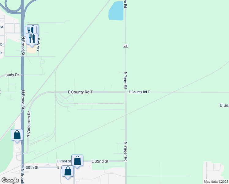 map of restaurants, bars, coffee shops, grocery stores, and more near 1405 East 23rd Street in Fremont