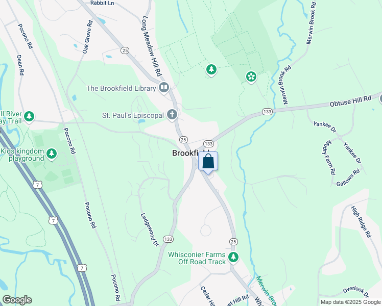 map of restaurants, bars, coffee shops, grocery stores, and more near in Brookfield