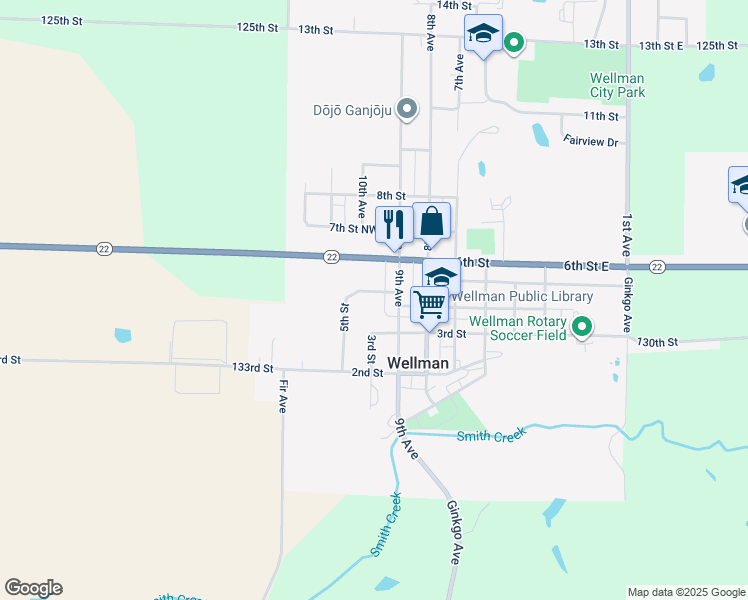 map of restaurants, bars, coffee shops, grocery stores, and more near 900-916 5th Street in Wellman