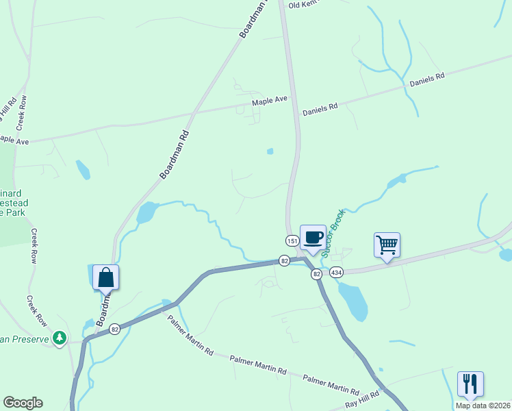 map of restaurants, bars, coffee shops, grocery stores, and more near 7 Stony Brook Drive in East Haddam