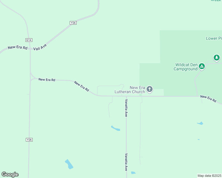 map of restaurants, bars, coffee shops, grocery stores, and more near 3419 New Era Road in Muscatine