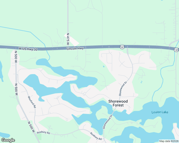 map of restaurants, bars, coffee shops, grocery stores, and more near Surrey Hill Lane in Valparaiso