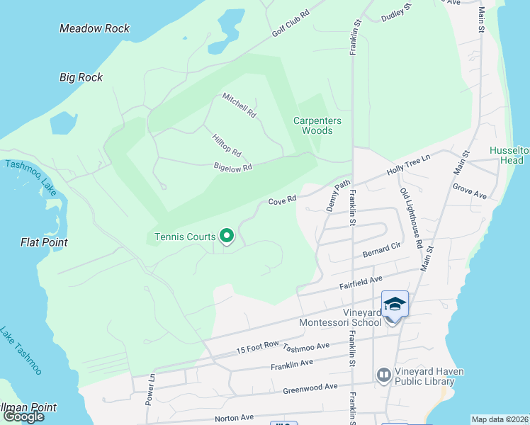 map of restaurants, bars, coffee shops, grocery stores, and more near 150 Cove Road in Tisbury