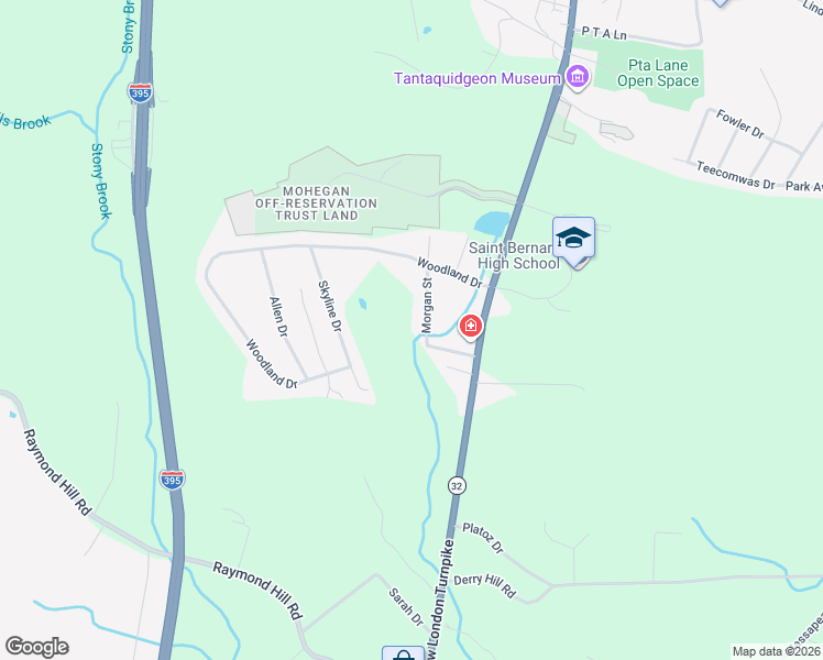 map of restaurants, bars, coffee shops, grocery stores, and more near 8 Morgan Street in Montville