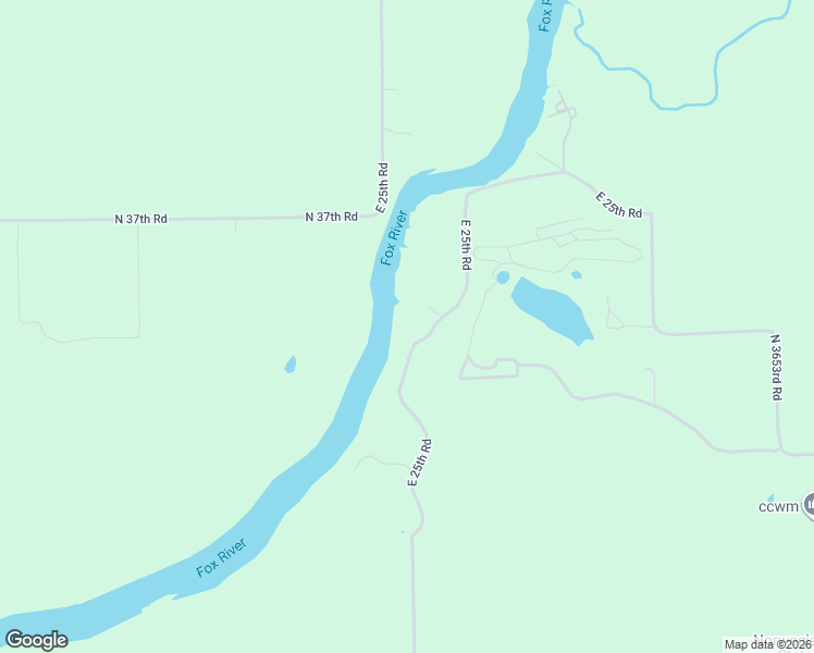 map of restaurants, bars, coffee shops, grocery stores, and more near 3669 East 25th Road in Sheridan