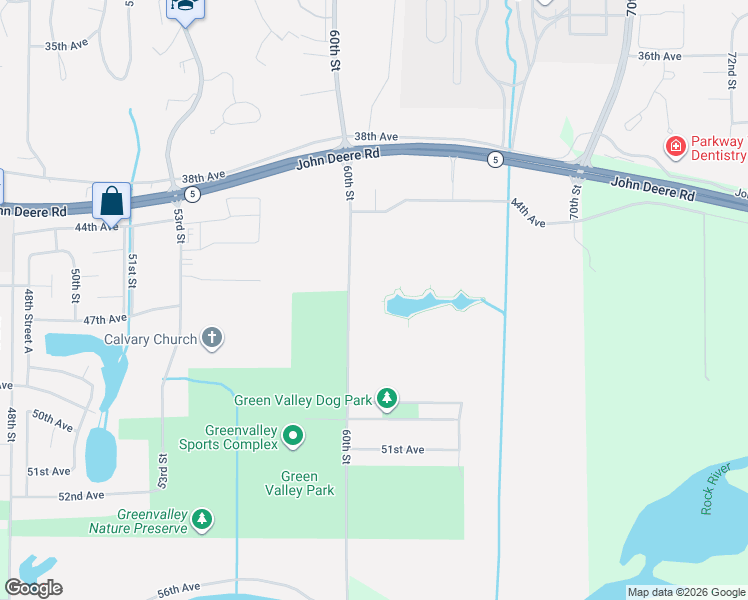 map of restaurants, bars, coffee shops, grocery stores, and more near 4700 61st St in Moline