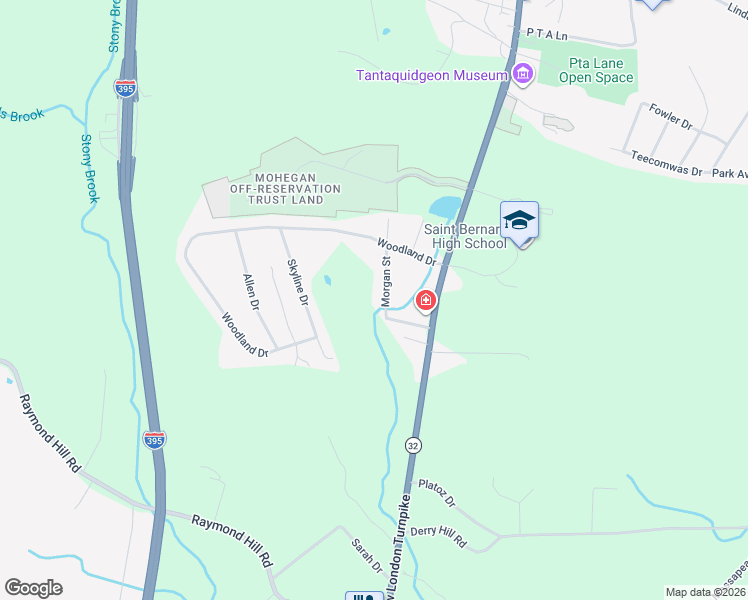 map of restaurants, bars, coffee shops, grocery stores, and more near 8 Morgan Street in Montville