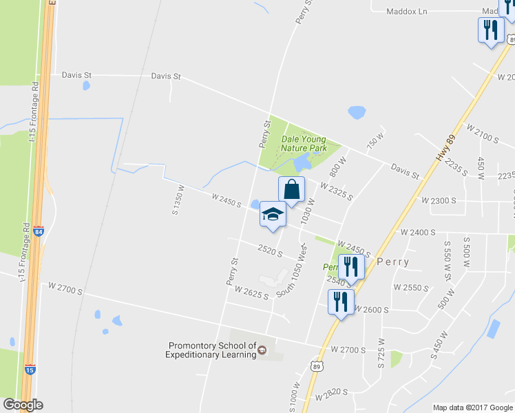 map of restaurants, bars, coffee shops, grocery stores, and more near 1148 West 2450 South in Brigham City