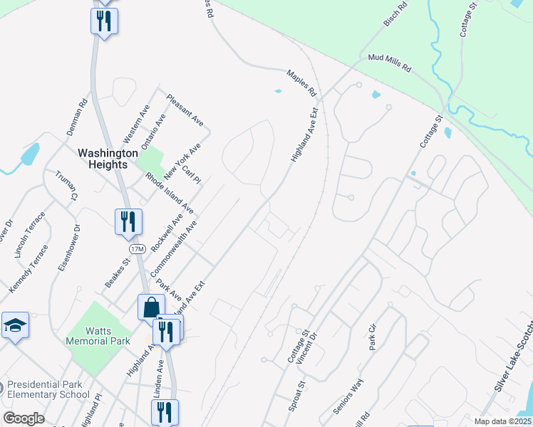 map of restaurants, bars, coffee shops, grocery stores, and more near 68 Jimal Drive in Middletown