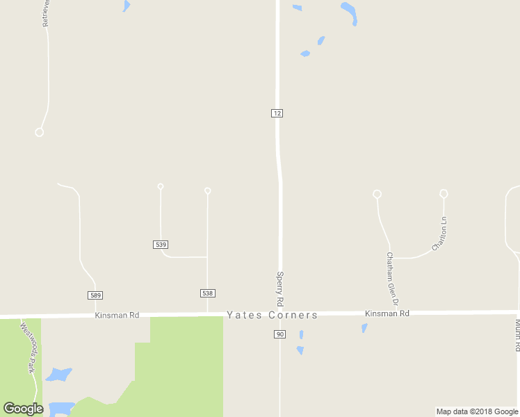 map of restaurants, bars, coffee shops, grocery stores, and more near 14598 Sperry Road in Geauga County