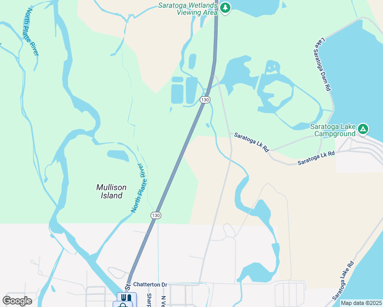 map of restaurants, bars, coffee shops, grocery stores, and more near Wyoming 130 in Saratoga
