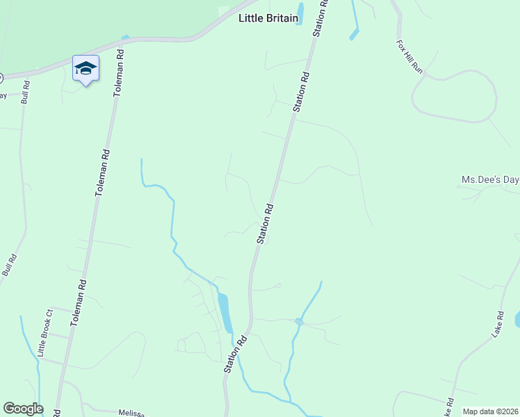 map of restaurants, bars, coffee shops, grocery stores, and more near 521 Station Road in Rock Tavern