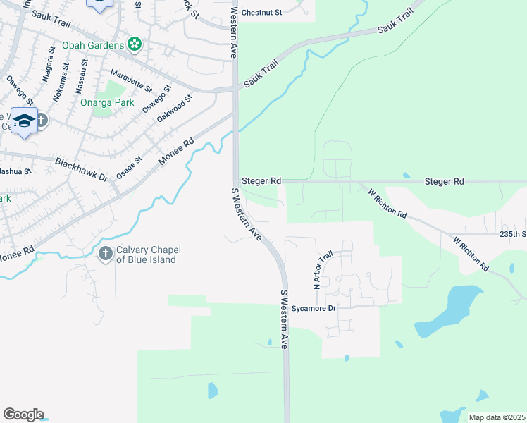 map of restaurants, bars, coffee shops, grocery stores, and more near 2420 Old Western Avenue in University Park