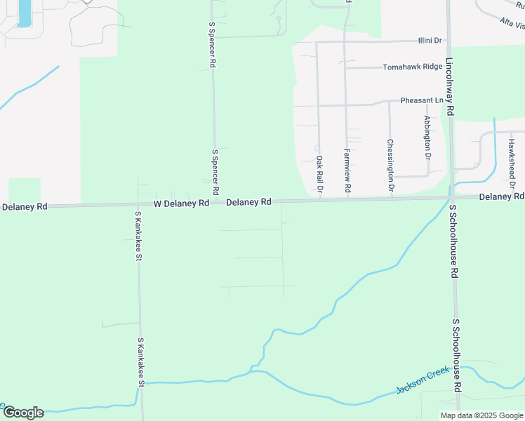 map of restaurants, bars, coffee shops, grocery stores, and more near 1400 Delaney Road in New Lenox