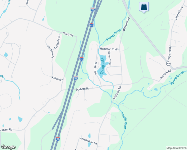 map of restaurants, bars, coffee shops, grocery stores, and more near 15 Grieb Court in Wallingford