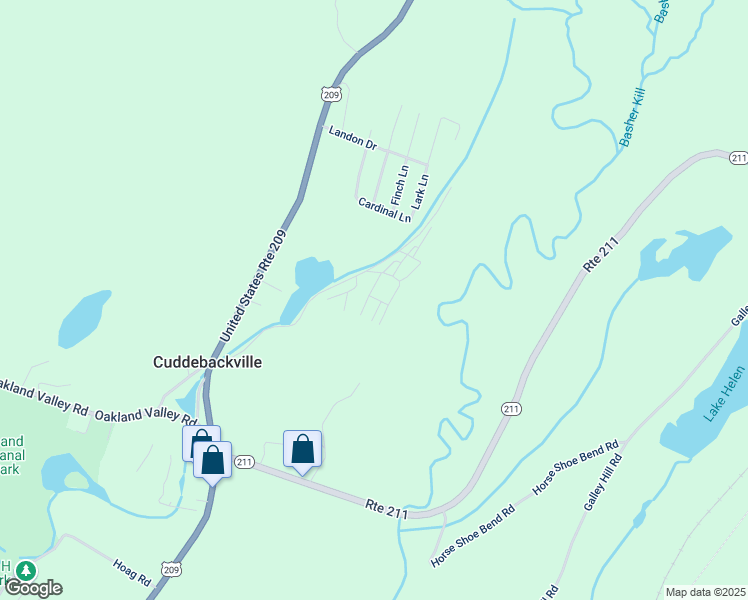 map of restaurants, bars, coffee shops, grocery stores, and more near 16 Sweet Fern Drive in Cuddebackville