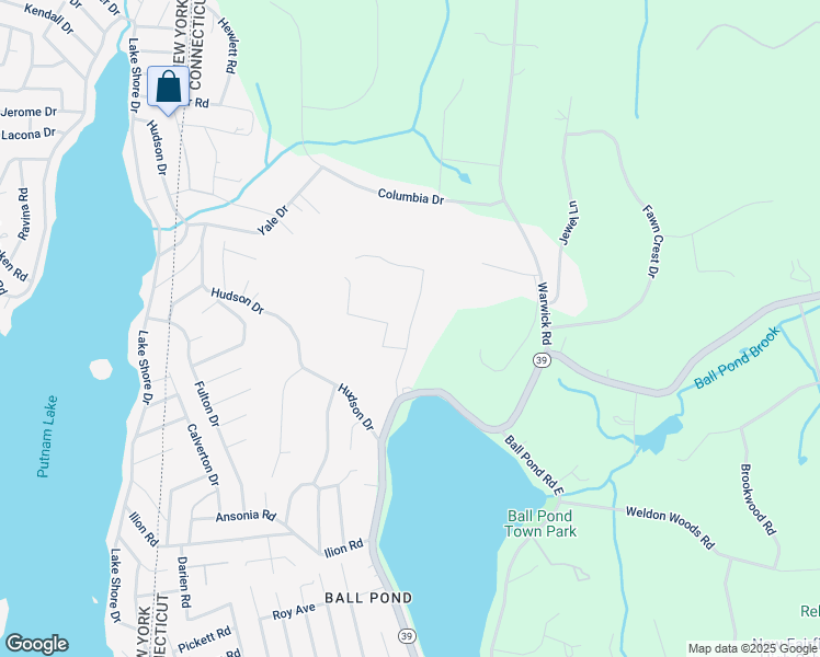 map of restaurants, bars, coffee shops, grocery stores, and more near 22 Satterlee Road in New Fairfield
