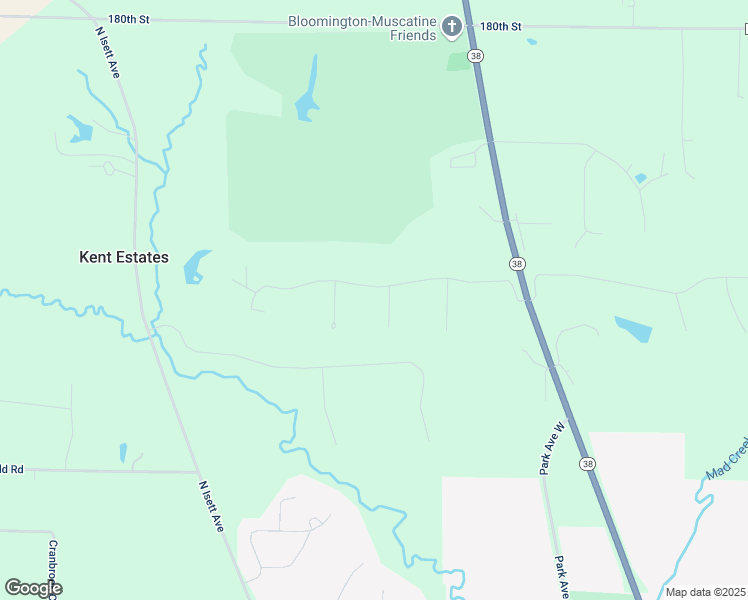 map of restaurants, bars, coffee shops, grocery stores, and more near 2675 Northwood Drive in Muscatine