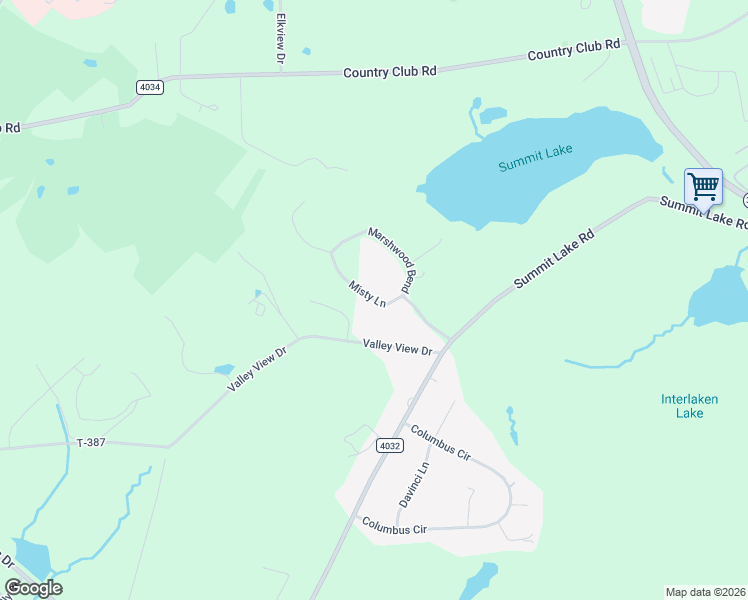 map of restaurants, bars, coffee shops, grocery stores, and more near 21 Misty Lane in Clarks Summit