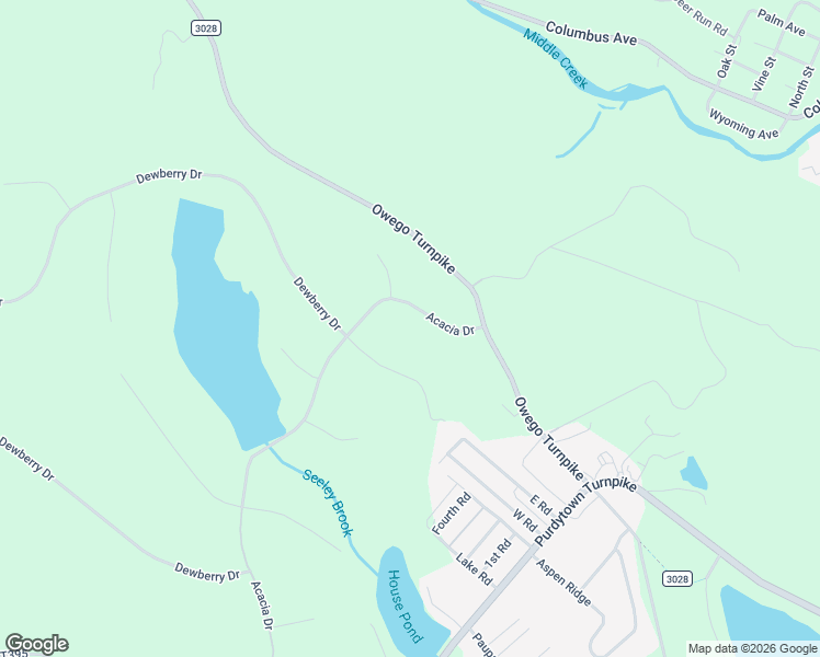 map of restaurants, bars, coffee shops, grocery stores, and more near Acacia Rd in Hawley