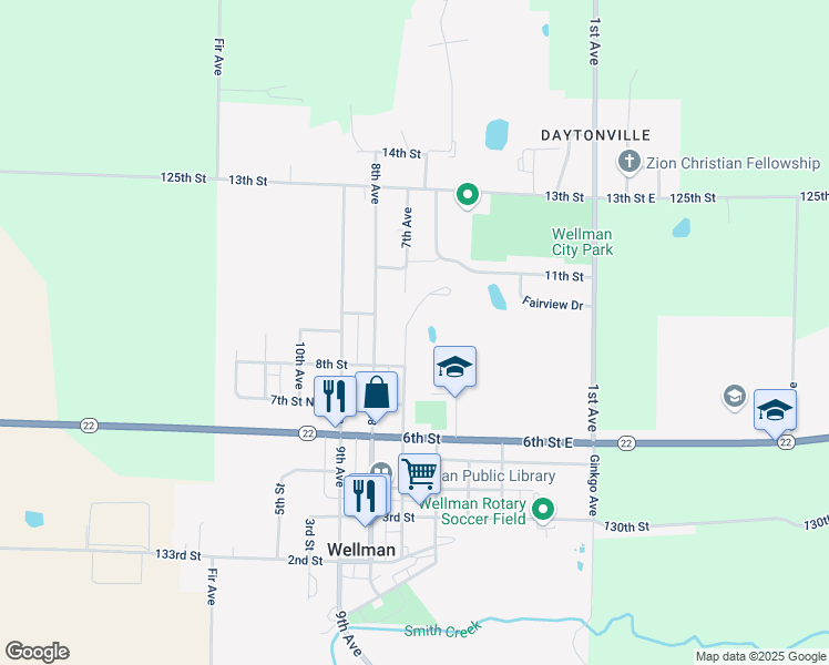 map of restaurants, bars, coffee shops, grocery stores, and more near 920 Circle Drive in Wellman