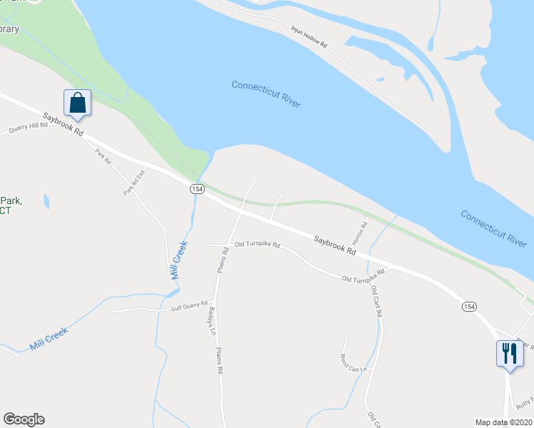 map of restaurants, bars, coffee shops, grocery stores, and more near 4 Gates Way in Haddam