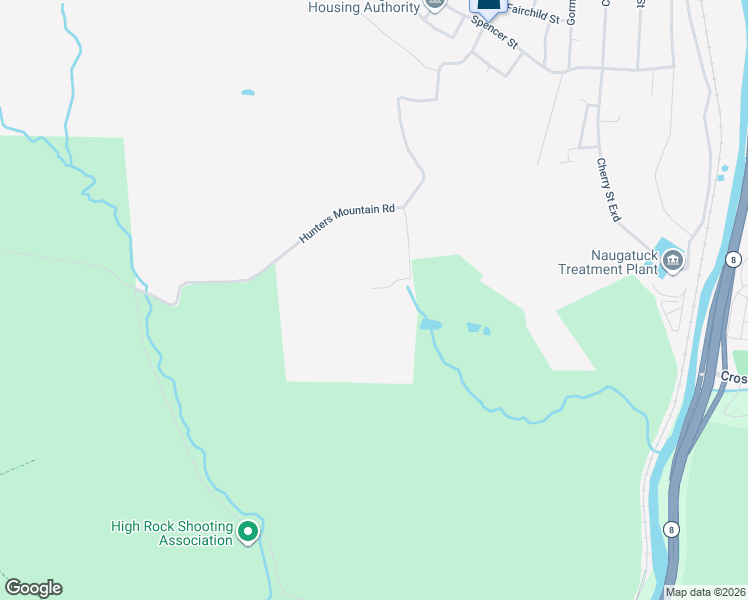 map of restaurants, bars, coffee shops, grocery stores, and more near 100 Hunters Mountain Road in Naugatuck