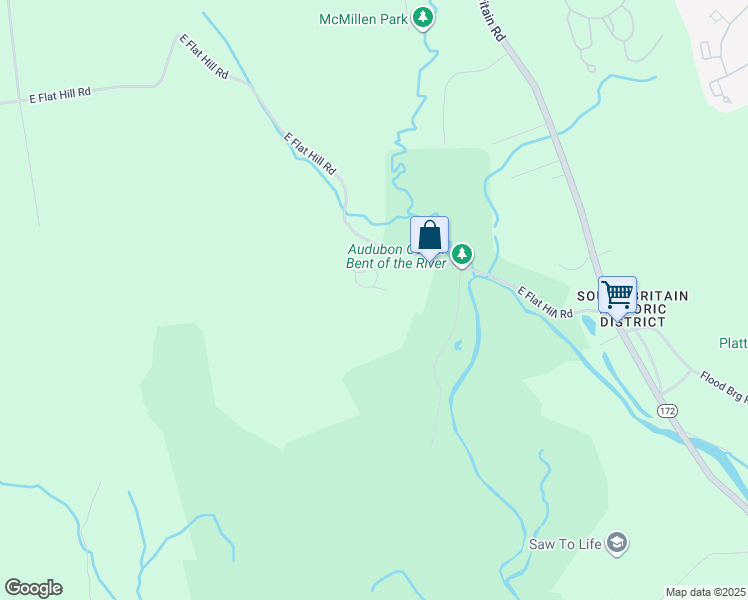 map of restaurants, bars, coffee shops, grocery stores, and more near 323 East Flat Hill Road in Southbury