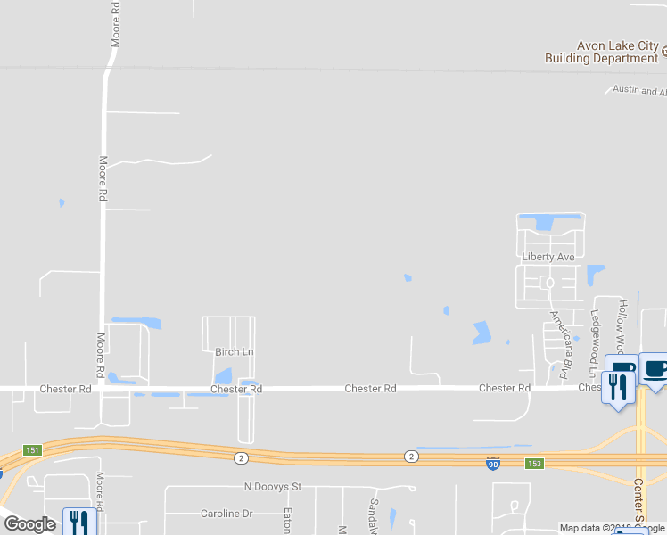 map of restaurants, bars, coffee shops, grocery stores, and more near 37500 Chester Rd in Avon