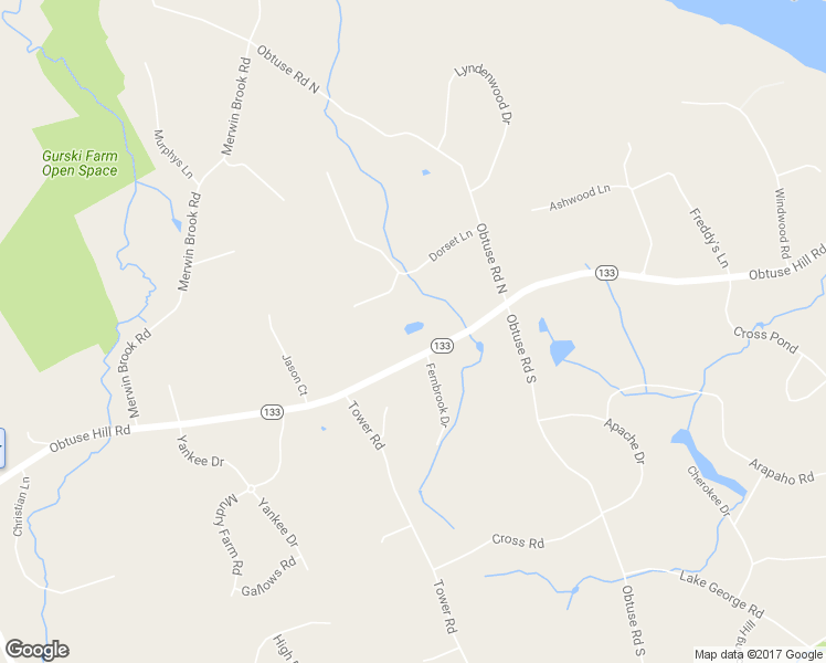 map of restaurants, bars, coffee shops, grocery stores, and more near 70 Obtuse Hill Road in Brookfield