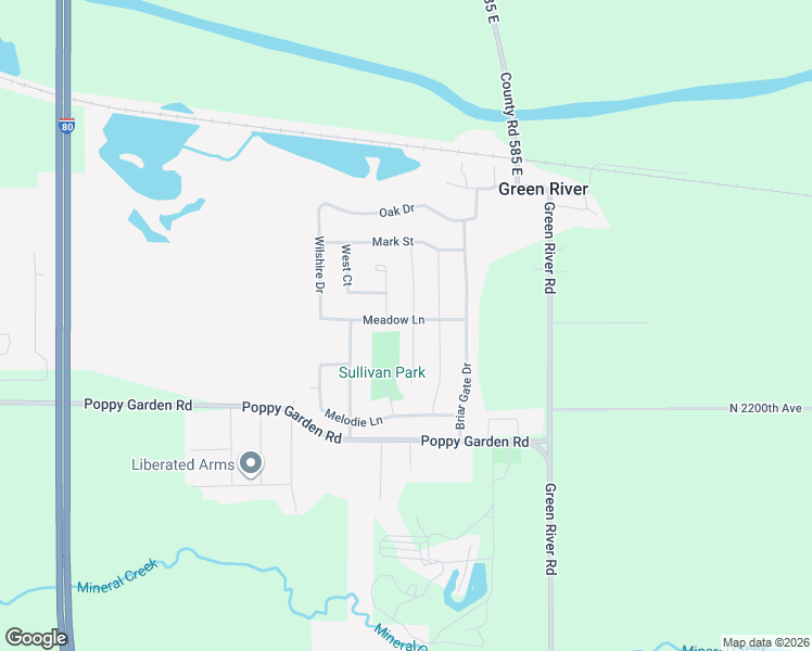 map of restaurants, bars, coffee shops, grocery stores, and more near 1127-1199 Meadow Lane in Colona