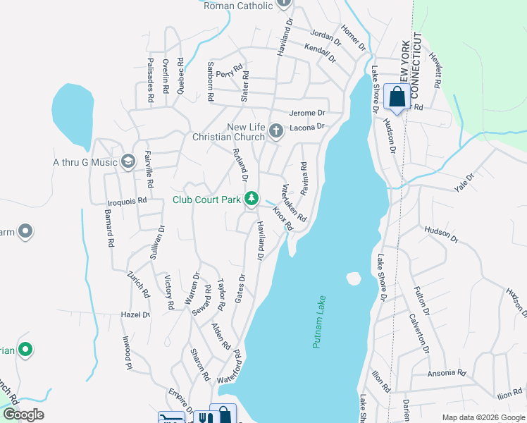 map of restaurants, bars, coffee shops, grocery stores, and more near 288 Haviland Drive in Patterson