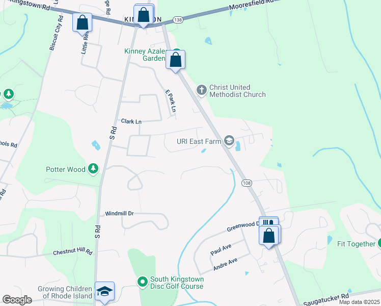 map of restaurants, bars, coffee shops, grocery stores, and more near 87 Conant Lane in South Kingstown