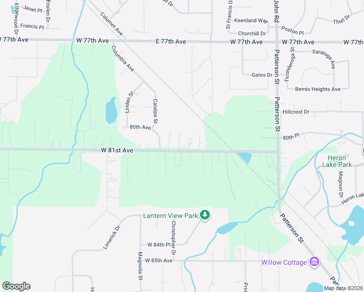 map of restaurants, bars, coffee shops, grocery stores, and more near 13104 West 81st Avenue in Dyer