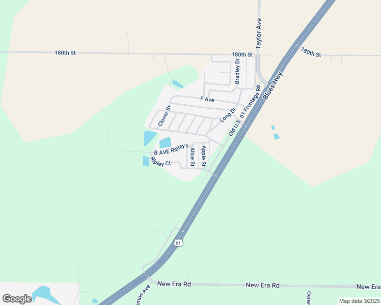 map of restaurants, bars, coffee shops, grocery stores, and more near Alice Street in Muscatine