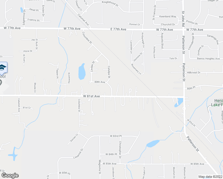 map of restaurants, bars, coffee shops, grocery stores, and more near 8296 Columbia Avenue in Dyer