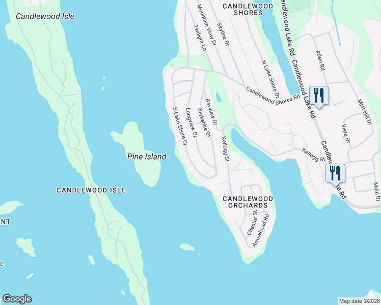 map of restaurants, bars, coffee shops, grocery stores, and more near 67 South Lake Shore Drive in Brookfield
