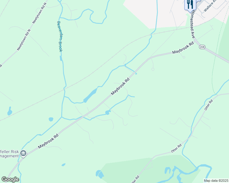 map of restaurants, bars, coffee shops, grocery stores, and more near 265 Maybrook Road in Campbell Hall