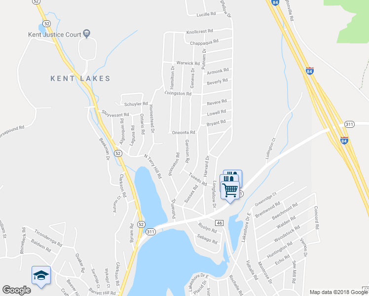 map of restaurants, bars, coffee shops, grocery stores, and more near 29 Garrison Road in Carmel