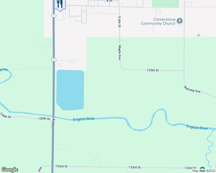 map of restaurants, bars, coffee shops, grocery stores, and more near 1249 Maple Avenue in Kalona