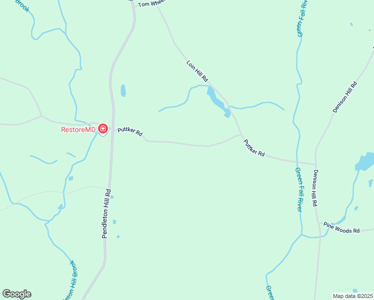map of restaurants, bars, coffee shops, grocery stores, and more near 38 Puttker Road in North Stonington