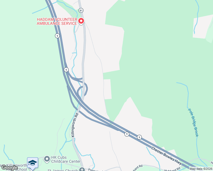 map of restaurants, bars, coffee shops, grocery stores, and more near 116 Morris Hubbard Road in Haddam