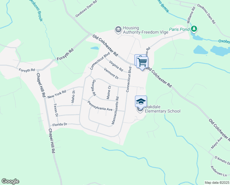 map of restaurants, bars, coffee shops, grocery stores, and more near 11 Massachusetts Road in Montville