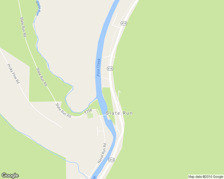 map of restaurants, bars, coffee shops, grocery stores, and more near Highway 414 in Slate Run
