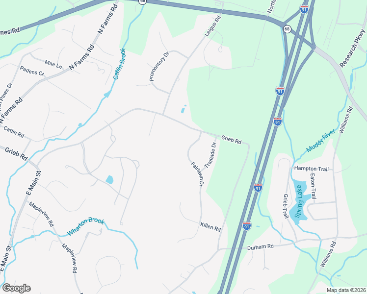 map of restaurants, bars, coffee shops, grocery stores, and more near 9 Fairlawn Drive in Wallingford